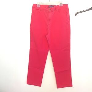 Gloria Vanderbilt Women's Red Jeans Flat Waist 17.5"